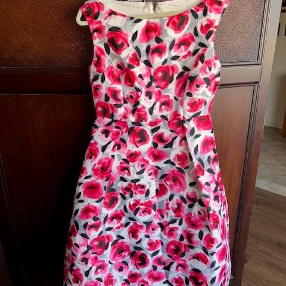 kate spade rosebud fit & flare dress w/tulle; rose-colored glasses, Size 12